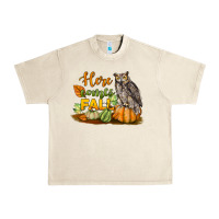 Sandshell Here Comes Fall Owl Urban Heavy Tee - LillyAllenDesigns