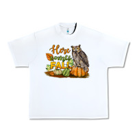 White Here Comes Fall Owl Urban Heavy Tee - LillyAllenDesigns