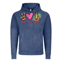 Vintage Denim peace love horses Vintage Hoodie - RanaPortraitStore