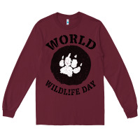 Burgundy World Wildlife Day Long Sleeve Tee - Bettercallsaul