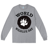 Heather Grey World Wildlife Day Long Sleeve Tee - Bettercallsaul