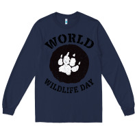 Navy World Wildlife Day Long Sleeve Tee - Bettercallsaul
