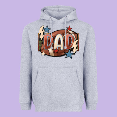 Football Dad Heavyweight Hoodie Designed By Fadigitalartstudio