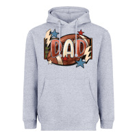 Heather Grey football dad Heavyweight Hoodie - FaDigitalArtStudio