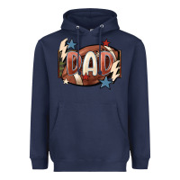 Navy football dad Heavyweight Hoodie - FaDigitalArtStudio