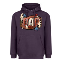 Plum football dad Heavyweight Hoodie - FaDigitalArtStudio