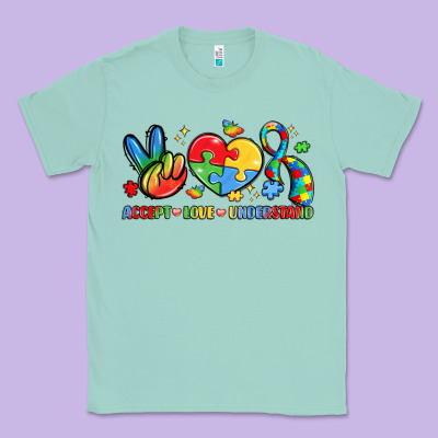 Accept Love Understand Classic Tee Designed By Lillyallendesigns