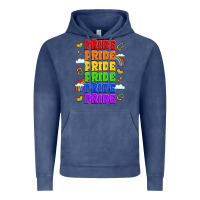 Vintage Denim rainbow pride celebration Vintage Hoodie - LillyAllenDesigns
