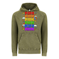 Vintage Olive rainbow pride celebration Vintage Hoodie - LillyAllenDesigns