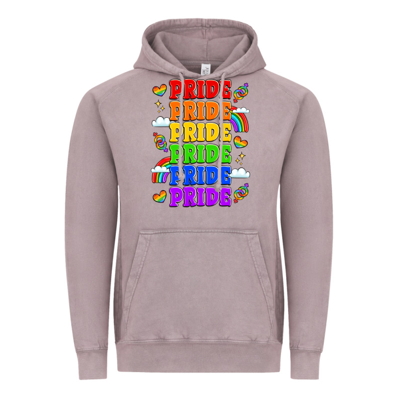 Rainbow Pride Celebration Vintage Hoodie by LillyAllenDesigns | Teevron
