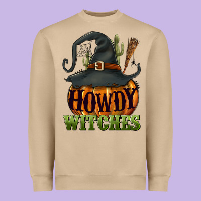 Howdy Witches Heavyweight Sweatshirt Designed By Nancycooperartshop