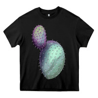 Black opunthia santa rita cactus Heavy Core Tee - LillyAllenDesigns