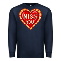 Navy valentine's day hearts 6 Premium Sweatshirt - FaDigitalArtStudio