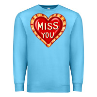 Ocean Blue valentine's day hearts 6 Premium Sweatshirt - FaDigitalArtStudio