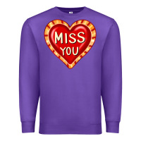 Purple valentine's day hearts 6 Premium Sweatshirt - FaDigitalArtStudio