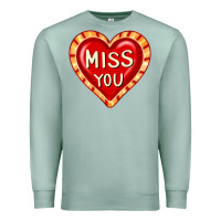 Seafoam valentine's day hearts 6 Premium Sweatshirt - FaDigitalArtStudio