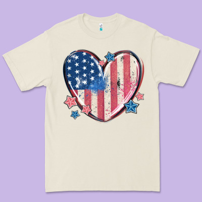 Usa Heart Premium Tee Designed By Maliassmallbusiness