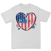 Dove Grey usa heart Premium Tee - MaliasSmallBusiness