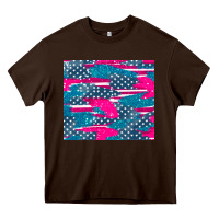 Chocolate Brown usa flag Heavy Core Tee - AdoDesignShop