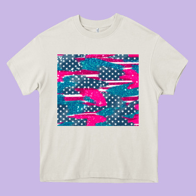 Usa Flag Heavy Core Tee Designed By Adodesignshop