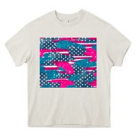 Cream usa flag Heavy Core Tee - AdoDesignShop