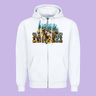 Horse Mom Mother's Day Zipper Hoodie Designed By Howdyjamesfarm