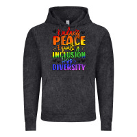 Vintage Black inspirational words in rainbow colors Vintage Hoodie - LillyAllenDesigns