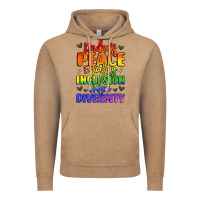 Vintage Coffee inspirational words in rainbow colors Vintage Hoodie - LillyAllenDesigns