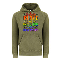 Vintage Olive inspirational words in rainbow colors Vintage Hoodie - LillyAllenDesigns