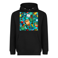 Black school boy coffe cup with camouflage seamless pattern bbs Heavyweight Hoodie - BundleAndBundleShop