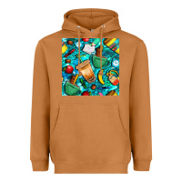 Meerkat school boy coffe cup with camouflage seamless pattern bbs Heavyweight Hoodie - BundleAndBundleShop