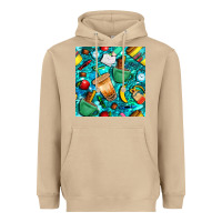 Mushroom school boy coffe cup with camouflage seamless pattern bbs Heavyweight Hoodie - BundleAndBundleShop