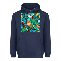 Navy school boy coffe cup with camouflage seamless pattern bbs Heavyweight Hoodie - BundleAndBundleShop