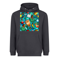 School Boy Coffe Cup With Camouflage Seamless Pattern Bbs Heavyweight Hoodie | Teevron