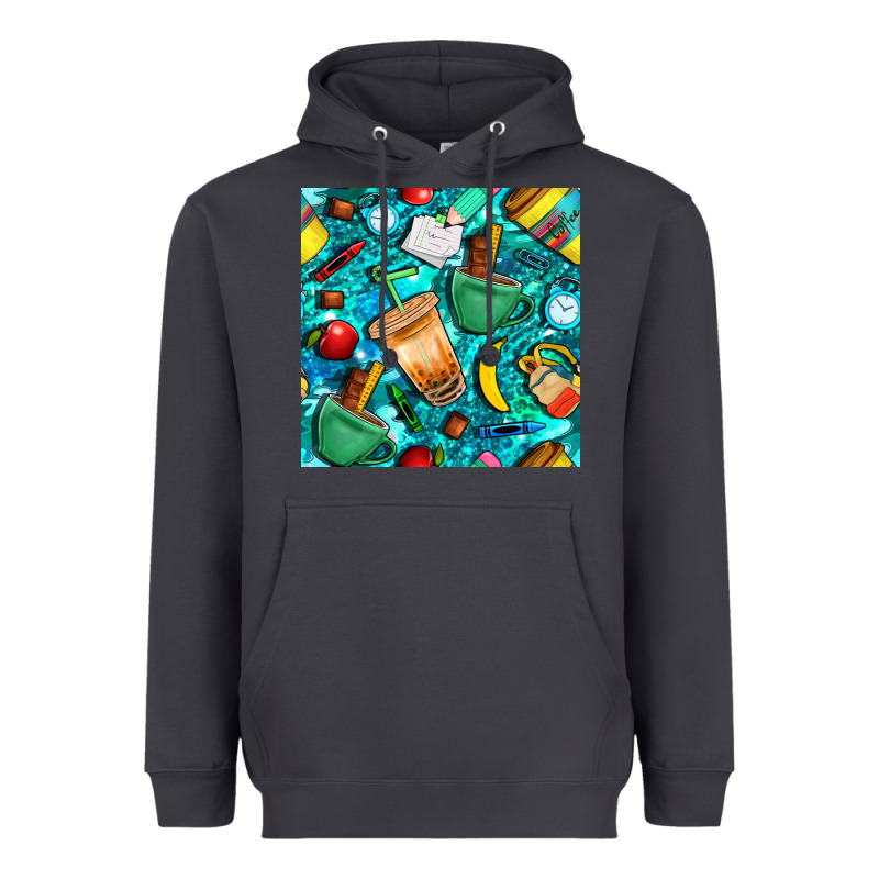 School Boy Coffe Cup With Camouflage Seamless Pattern Bbs Heavyweight Hoodie by BundleAndBundleShop | Teevron
