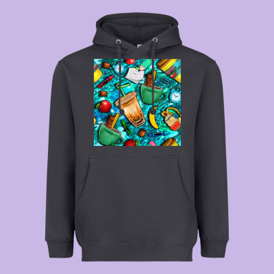 School Boy Coffe Cup With Camouflage Seamless Pattern Bbs Heavyweight Hoodie Designed By Bundleandbundleshop