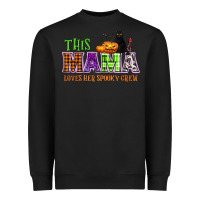 Black This mama loves her spooky crew Heavyweight Sweatshirt - NancyCooperArtShop
