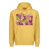 Antique Gold cupid's favorite teacher Premium Hoodie - OliviaCreatesArt