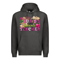 Charcoal Heather cupid's favorite teacher Premium Hoodie - OliviaCreatesArt