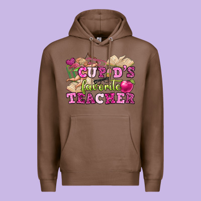 Cupid's Favorite Teacher Premium Hoodie Designed By Oliviacreatesart
