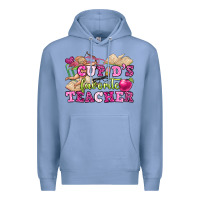 Colony Blue cupid's favorite teacher Premium Hoodie - OliviaCreatesArt