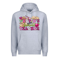 Heather Grey cupid's favorite teacher Premium Hoodie - OliviaCreatesArt