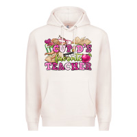 Pale Pink cupid's favorite teacher Premium Hoodie - OliviaCreatesArt