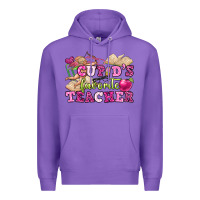 Purple cupid's favorite teacher Premium Hoodie - OliviaCreatesArt