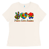 Bone Peace Love Autism Ladies Tee - Jasminsmagicworld