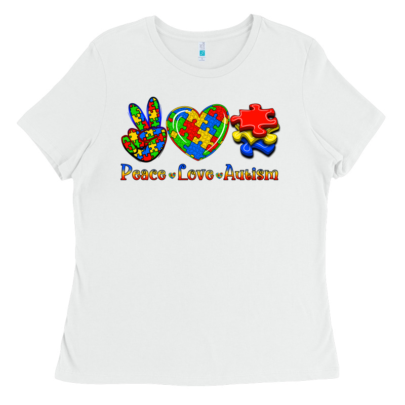 Peace Love Autism Ladies Tee by Jasminsmagicworld | Teevron