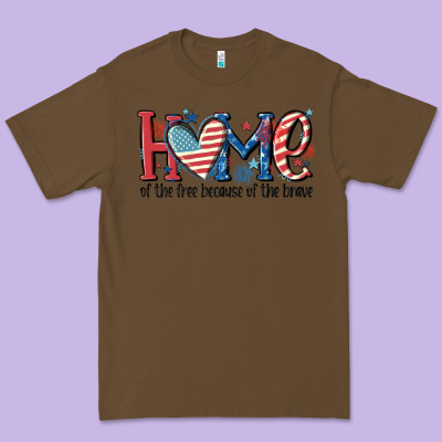 Home Of The Free Because Of The Brave Premium Tee Designed By Maliassmallbusiness