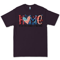 Plum home of the free because of the brave Premium Tee - MaliasSmallBusiness