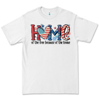 White home of the free because of the brave Premium Tee - MaliasSmallBusiness