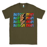 Army Green autism mom lightning bolt Classic Tee - LillyAllenDesigns